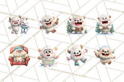 Christmas Yeti PNG, Funny Winter Clip Art Product Image 8
