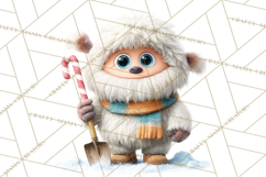 Christmas Yeti PNG, Funny Winter Clip Art Product Image 3