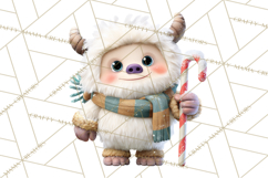 Christmas Yeti PNG, Funny Winter Clip Art Product Image 4