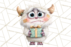 Christmas Yeti PNG, Funny Winter Clip Art Product Image 5