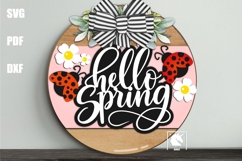 Spring Door Hangers Bundle SVG | Spring Round Signs Bundle Product Image 2