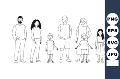 Diverse family group standing together in casual clothing ve Product Image 1