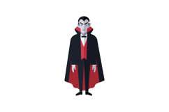 Dracula character design in flat style vector illustration f Product Image 1