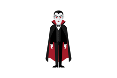 Vampire character design in minimal style with red accents v Product Image 1