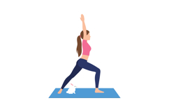 Woman practicing yoga with a cute rabbit in flat vector art Product Image 1
