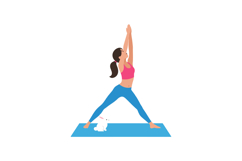 Woman practicing yoga with a cute rabbit in flat vector art Product Image 1