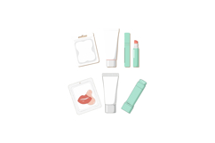 Lip care products set with lip balm, lip mask, and lip scrub Product Image 1