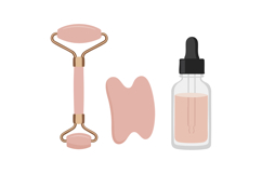 Facial Roller and Serum Dropper Bottle with Gua Sha Stone fo Product Image 1
