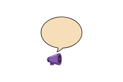 Megaphone with speech bubble communication concept illustrat Product Image 1