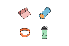 Fitness Equipment Set Including Yoga Mat Foam Roller Resista Product Image 1
