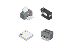 Printer ink cartridge paper shredder and envelope office equ Product Image 1