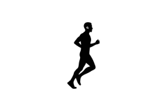 Male Runner Silhouette Jogging Fitness Exercise Vector Illus Product Image 1
