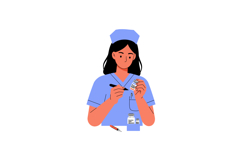 Nurse writing prescription on medicine bottle medical health Product Image 1