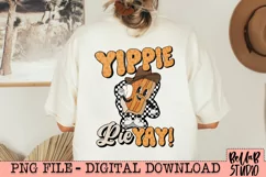 Yippie Pie YAY Retro Pumpkin PNG Design, Funny Thanksgiving Product Image 1