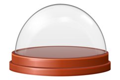 Glass cover for souvenirs. Realistic transparent dome protec Product Image 1