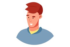 Young man avatar. Smiling happy guy portrait Product Image 1