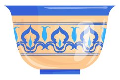 Ancient arabic bowl icon. Cartoon old ceramic Product Image 1