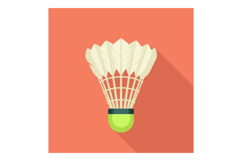 Shuttlecock badminton sports equipment flat design vector il Product Image 1