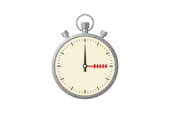 Stopwatch timer measuring precise seconds with red hand and Product Image 1