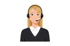 Female Customer Support Representative Wearing Headset Smili Product Image 1