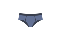 Blue and dark gray mens brief underwear flat style isolated Product Image 1