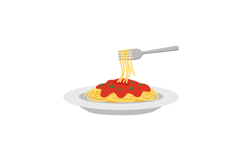 Plate of spaghetti with red tomato sauce and green herbs wit Product Image 1