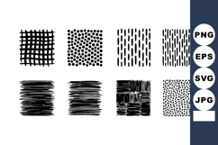 Abstract black and white geometric patterns seamless texture Product Image 1