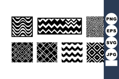 Black and white geometric pattern vector seamless design Product Image 1