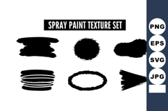 Spray paint texture with six black grunge brush strokes Product Image 1