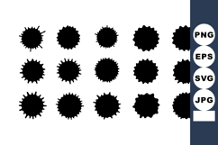 Black ink splatter shapes vector collection for design a Product Image 1