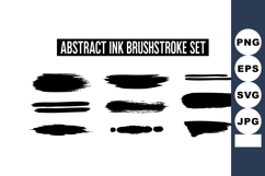Abstract ink brushstroke with black paint textures for a Product Image 1