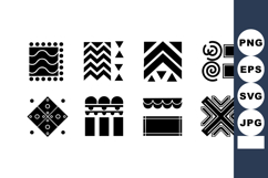 Abstract geometric shapes and patterns vector icons Product Image 1