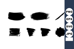 Black Ink Brush Stroke Vector Set for Artistic Design and Cr Product Image 1