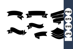 Ribbon banners with various shapes and styles vector ill Product Image 1