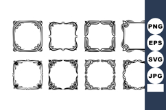 Decorative vintage square frames vector with ornamental Product Image 1