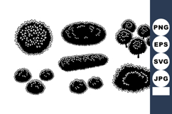 Black and white vector of bush and shrub silhouettes for Product Image 1