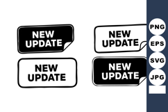 New update labels icons with black and white color vecto Product Image 1