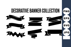 Decorative banner collection with various ribbon styles vect Product Image 1