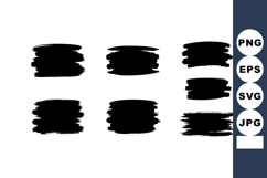 Black brushstroke with rough edges vector illustration Product Image 1