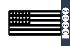American Flag Icon Vector Illustration with Stars and Stripe Product Image 1