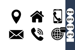Communication and Location Icons Set for Digital and Web Des Product Image 1