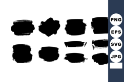 Abstract black brush stroke shapes vector for creative d Product Image 1