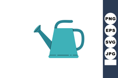 Blue watering can vector illustration for gardening and plan Product Image 1