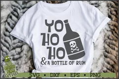 Yo Ho Ho & a Bottle of Rum Pirate SVG File Product Image 1