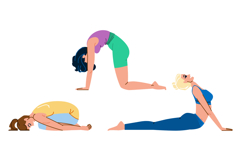 pranayama yoga exercises vector Product Image 1