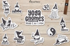 Yoga Printable Stickers Sheets | Gnome Stickers Product Image 1