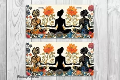 Yoga License Plate PNG | Meditation Car Plates Boho Design Product Image 2