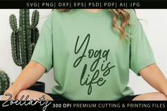 Yoga Is Life SVG Cut Files Inspirational Motivational Quotes Product Image 3