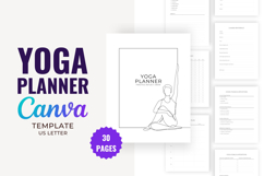 Yoga planner Canva template