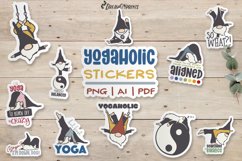 Yoga Stickers Bundle | Funny Gnome Printable Sticker Product Image 1